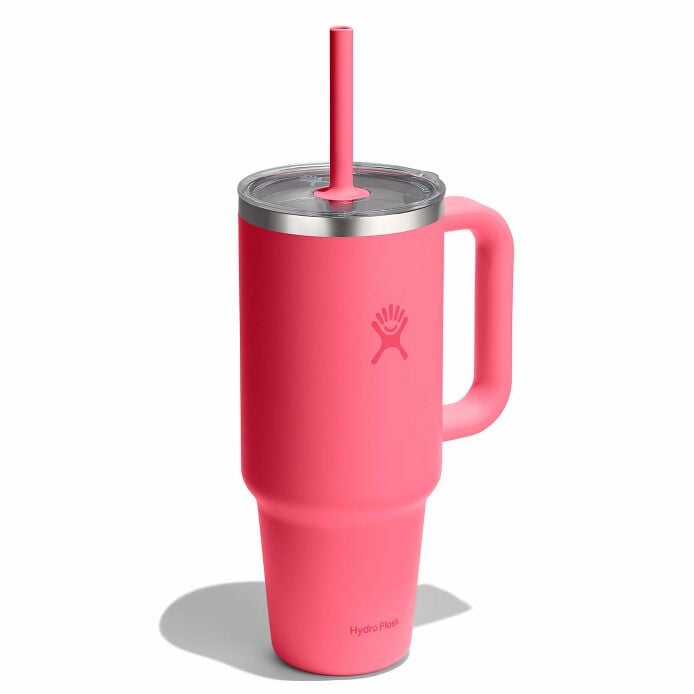 40-oz-travel-tumbler-a3 tt40pscc668-40-oz-travel-tumbler-clear-lid-popstar-pink-angled.jpg